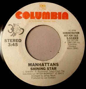 Manhattans : Shining Star (7", Single, Promo)