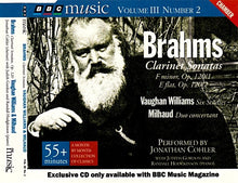 Load image into Gallery viewer, Brahms* / Vaughan Williams* / Milhaud* - Jonathan Cohler With Judith Gordon And Randall Hodgkinson : Clarinet Sonatas / Six Studies / Duo Concertant (CD, Comp)