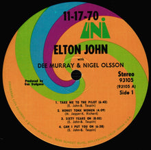 Load image into Gallery viewer, Elton John With Dee Murray And Nigel Olsson : 11-17-70 (LP, Album)