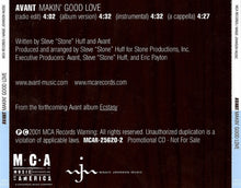 Load image into Gallery viewer, Avant (2) : Makin&#39; Good Love (CD, Single, Promo)