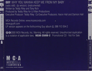 Guy : Why You Wanna Keep Me From My Baby (CD, Single, Promo)