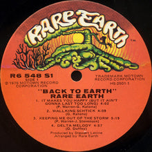 Load image into Gallery viewer, Rare Earth : Back To Earth (LP, Album)