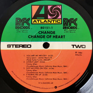 Change : Change Of Heart (LP, Album, AR )