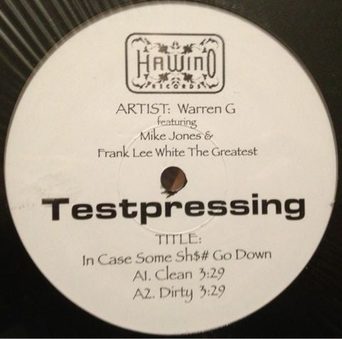 Warren G : In Case Some Sh$# Go Down (12