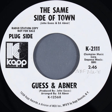 Guess & Abner : The Same Side Of Town (7