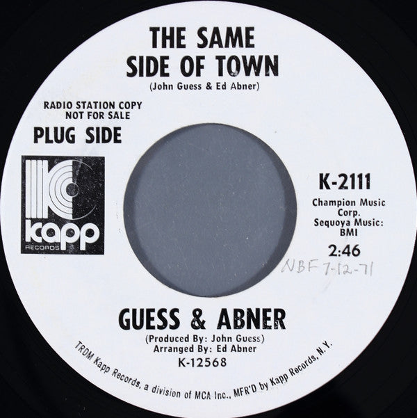 Guess & Abner : The Same Side Of Town (7