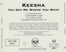 Load image into Gallery viewer, Keesha : You Got Me Where You Want (CD, Single, Promo)
