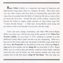 Load image into Gallery viewer, Roger Miller : King Of The Road: The Best Of Roger Miller (CD, Comp)
