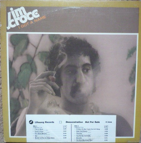 Jim Croce : I Got A Name (LP, Album, Promo, RE)