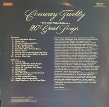 Load image into Gallery viewer, Conway Twitty : It's Only Make Believe - 20 Great Songs (LP, Comp)