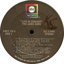Load image into Gallery viewer, James Gang : Live In Concert (LP, Album, RP, Ter)