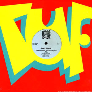 Jimmy Spicer / Maximus Three* : The Adventures Of Super Rhymes / Rock It Out (12", RE)