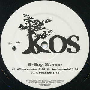 K-OS : B-Boy Stance (12", Promo)