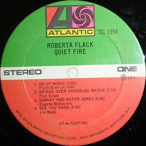 Roberta Flack : Quiet Fire (LP, Album, RI)