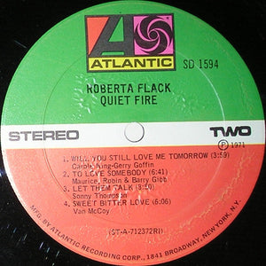 Roberta Flack : Quiet Fire (LP, Album, RI)