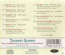 Load image into Gallery viewer, Vincent DiMartino*, Allen Vizzutti, Bobby Shew : Trumpet Summit (Live Jazz Concert Accompanied By Summit Brass And Rhythm Section) (CD)