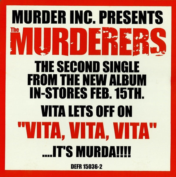 The Murderers Feat. Vita (3) : Vita, Vita, Vita (CD, Single, Promo)
