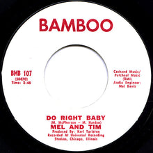 Load image into Gallery viewer, Mel And Tim* : Backfield In Motion / Do Right Baby (7&quot;, Single, Styrene, 1st)