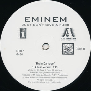 Eminem : Just Don't Give A Fuck (12", Promo)