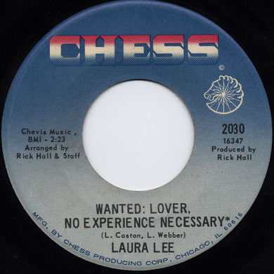 Laura Lee : Wanted: Lover, No Experience Necessary / Up Tight, Good Man (7