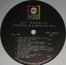 Load image into Gallery viewer, Ray Charles : Ingredients In A Recipe For Soul (LP, Album, Mono, RP)