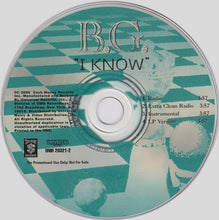 Load image into Gallery viewer, B.G. : I Know (CD, Single, Promo)