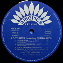 Load image into Gallery viewer, Zoot Sims : Featuring Buddy Rich (LP, Album, RE)