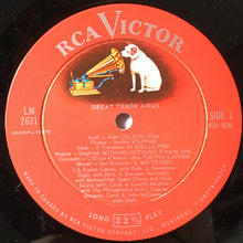 Load image into Gallery viewer, Various : Great Tenor Arias (LP, Comp, Mono)