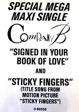 Load image into Gallery viewer, Company B : Signed In Your Book Of Love  (12&quot;, Single, Spe)