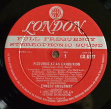 Load image into Gallery viewer, Modest Mussorgsky - Maurice Ravel, Franz Liszt, L'Orchestre De La Suisse Romande, Ernest Ansermet : Pictures At An Exhibition · The Huns (LP)