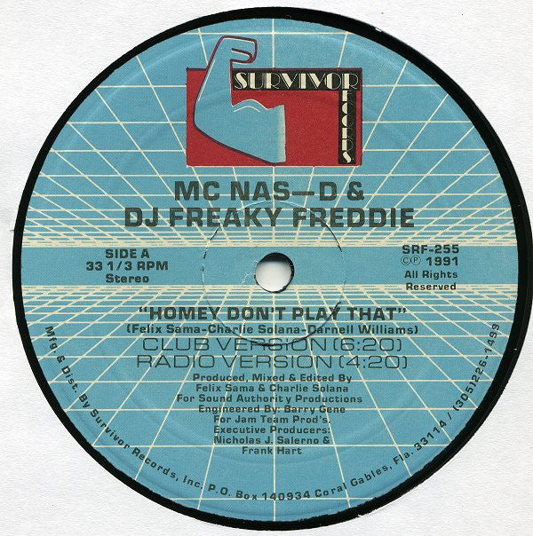 MC Nas-D & DJ Freaky Freddie* / Mega Mix Warrior : Homey Don't Play That / Bass That Tune Vol. II (12