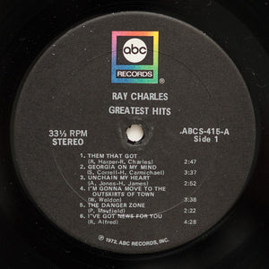 Ray Charles : Greatest Hits (LP, Comp, MP, RE)