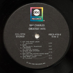 Ray Charles : Greatest Hits (LP, Comp, MP, RE)