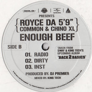 Sway & King Tech : Watch Closer/ Enough Beef (12", Promo)