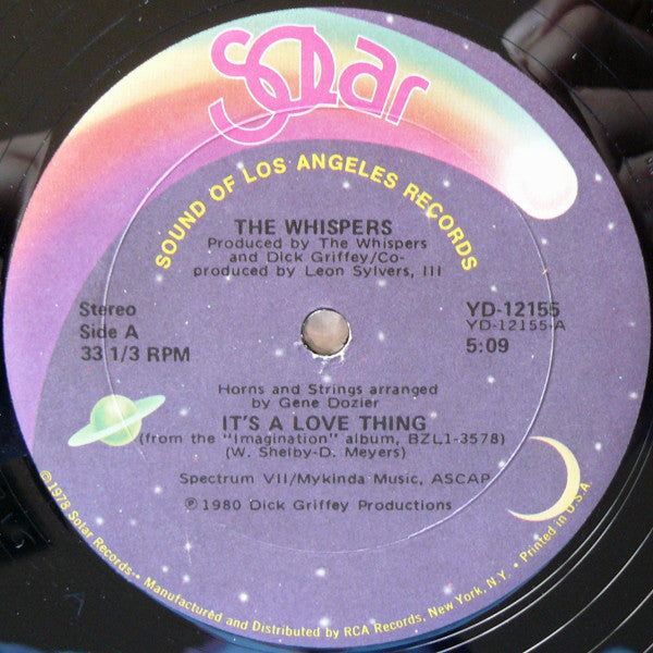 The Whispers : It's A Love Thing / Girl I Need You (12