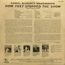 Load image into Gallery viewer, Carol Burnett : Carol Burnett Remembers How They Stopped The Show (LP, Album, Mono)