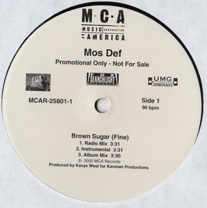 Mos Def : Brown Sugar (Fine) (12", Promo)