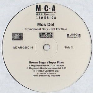 Mos Def : Brown Sugar (Fine) (12", Promo)