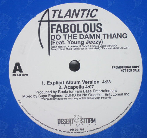 Fabolous Featuring Young Jeezy : Do The Damn Thang (12