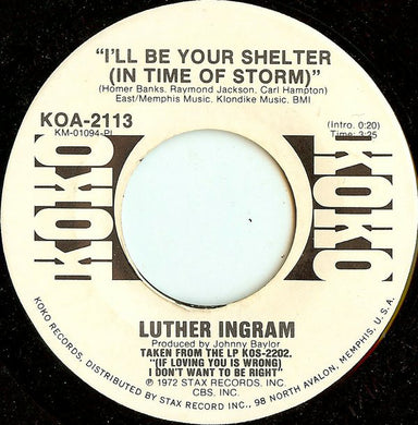 Luther Ingram : I'll Be Your Shelter (In Time Of Storm) (7