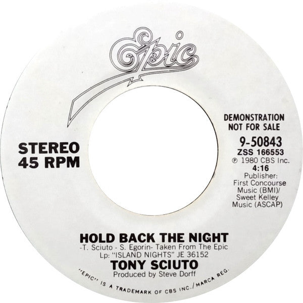 Tony Sciuto : Hold Back The Night (7