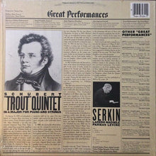 Load image into Gallery viewer, Franz Schubert, Rudolf Serkin : Quintet In A Major For Piano And Strings, Op.114 ("Trout") (LP, RE)
