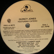 Load image into Gallery viewer, Quincy Jones Featuring Catero : Something I Cannot Have (12&quot;, Promo)