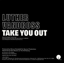 Load image into Gallery viewer, Luther Vandross : Take You Out (CD, Single, Promo)