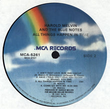 Load image into Gallery viewer, Harold Melvin And The Blue Notes : All Things Happen In Time (LP, Album)