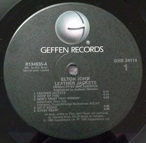 Elton John : Leather Jackets (LP, Album, Club)