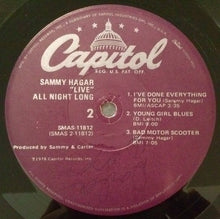 Load image into Gallery viewer, Sammy Hagar : All Night Long (LP, Album, L.A)