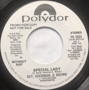 Ray, Goodman & Brown : Special Lady (7", Promo, Styrene)