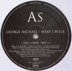 George Michael & Mary J. Blige : As (12", Single)