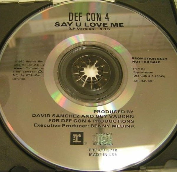 Def Con 4 : Say U Love Me (CD, Single, Promo)